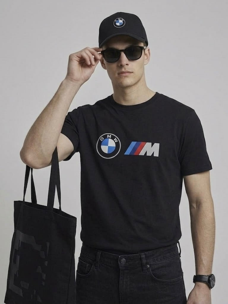 BMW Embroidered T-Shirt | 100% Combed Cotton | 180 GSM Regular Fit