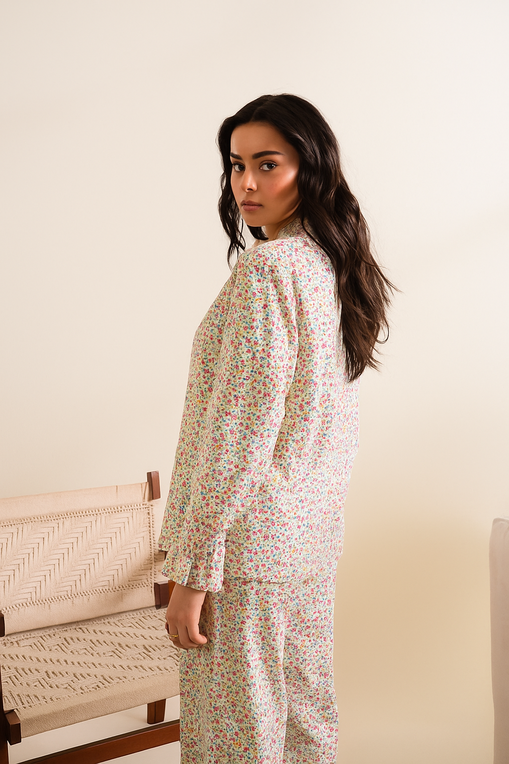 White Blossom Breeze Co-ord Set