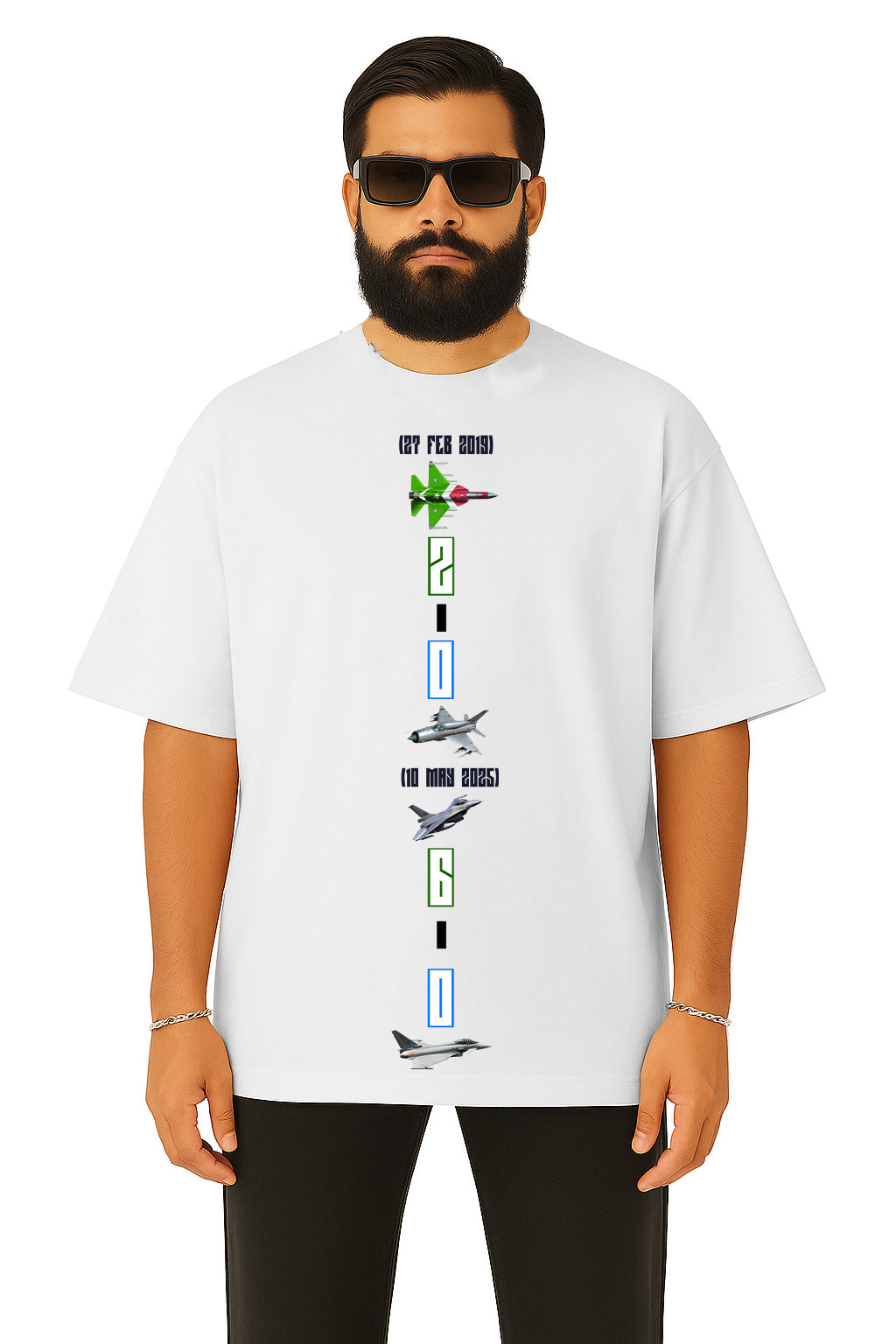 Regular Fit 6–0 Full Time Pakistan Air Force T-Shirt