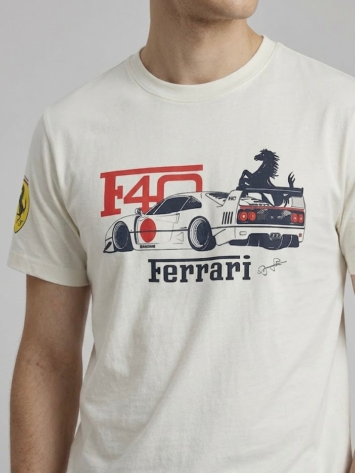 Ferrari Embroidered T-Shirt | 100% Combed Cotton | 180 GSM Regular Fit