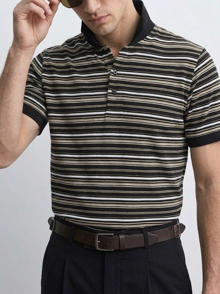 Tri Striped Polo