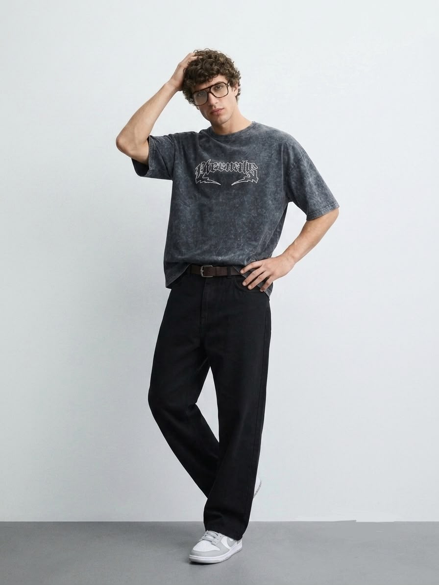 Acid Wash Oversized T-Shirt