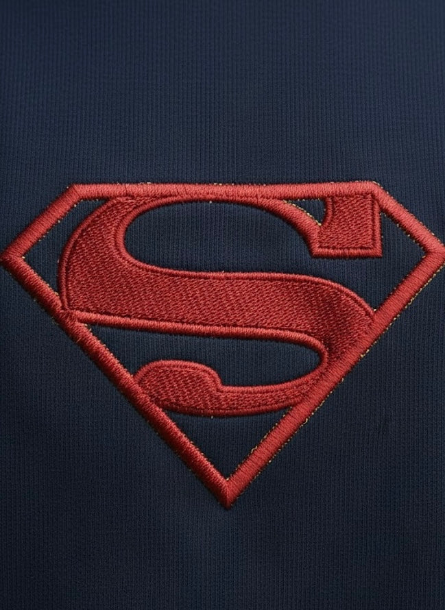 Ottoman Reglan Textured Sweatshirt – Super Man Embroidery | 250 GSM Unisex