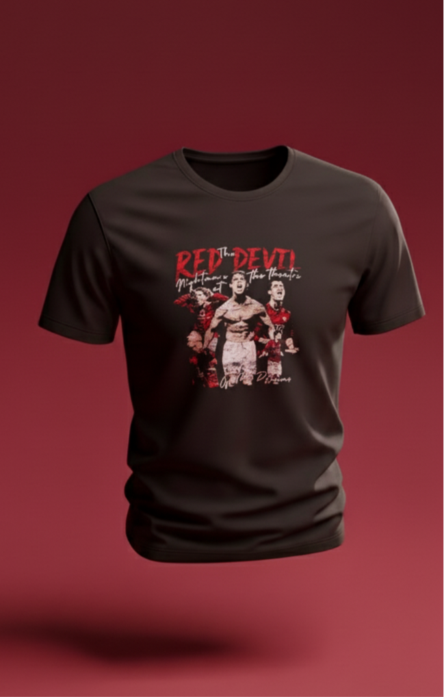 Regular Fit Red Devil Design