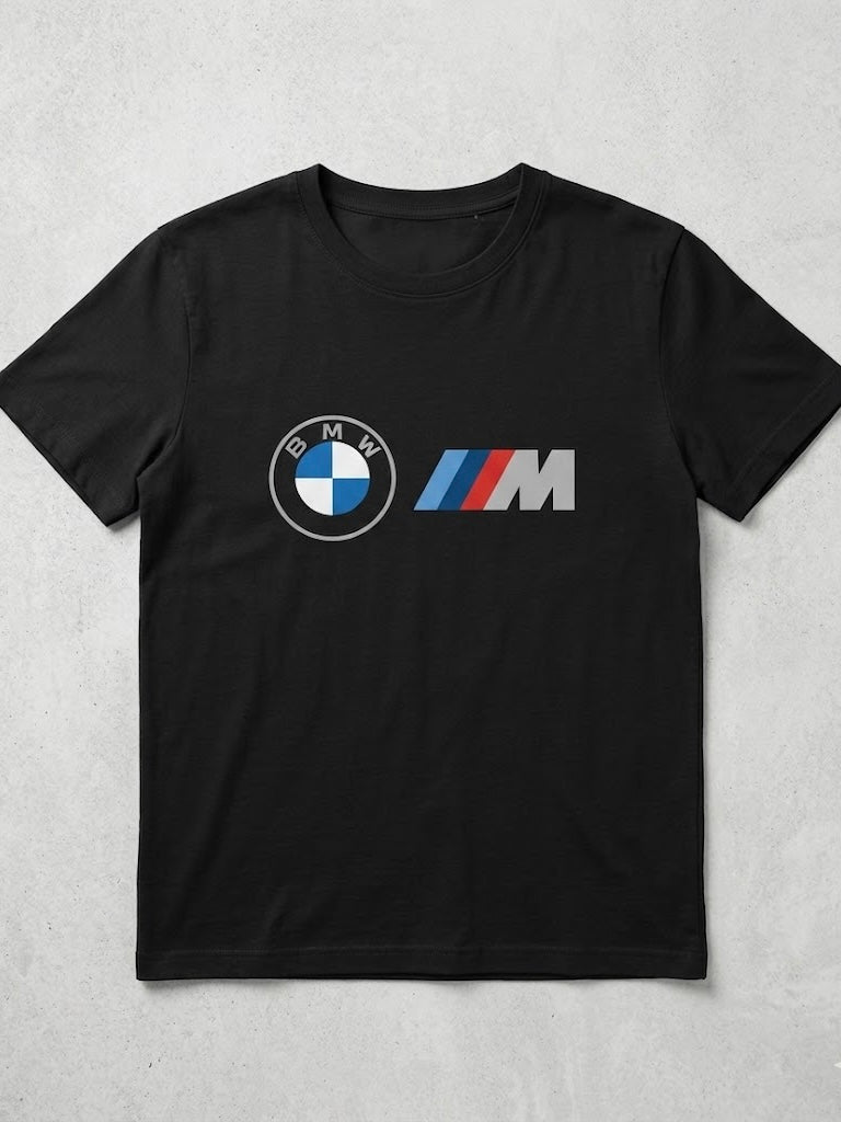 BMW Embroidered T-Shirt | 100% Combed Cotton | 180 GSM Regular Fit