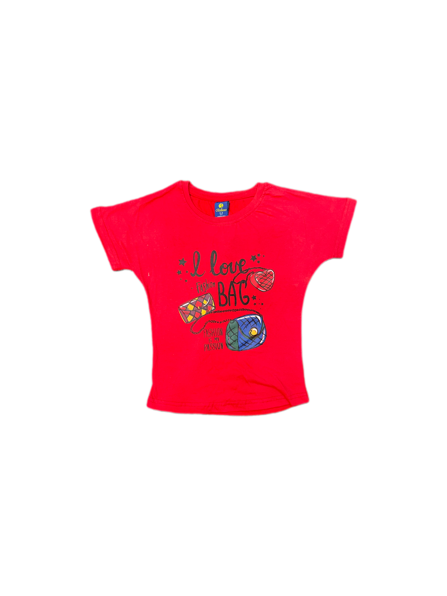 Red Short sleeves Girl Tees