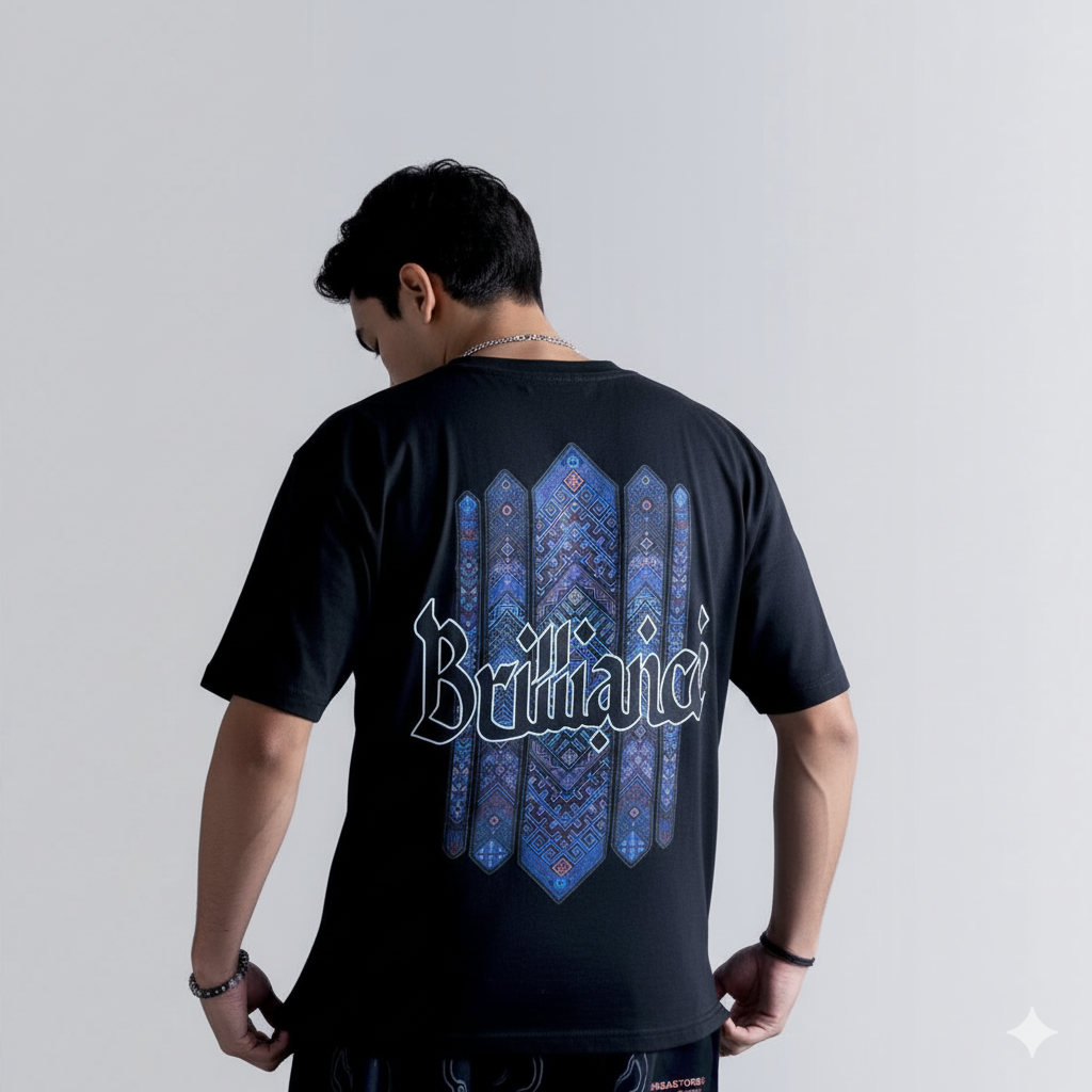 Regular Fit Blue Cultural Tee