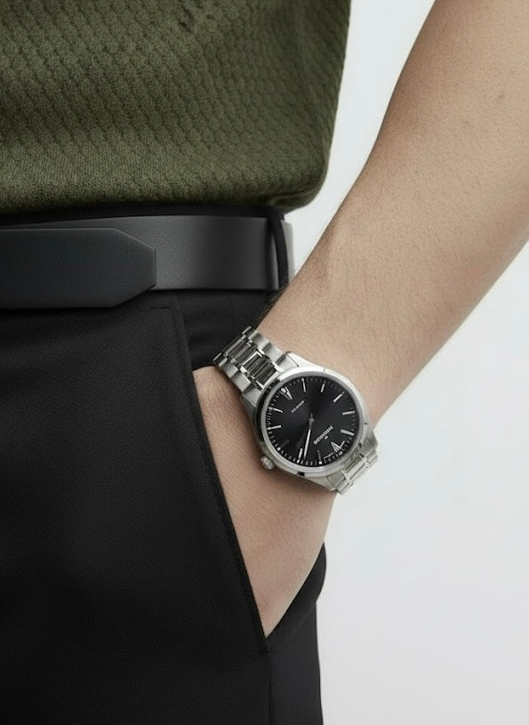 Popcorn Textured Olive Green Zipper Polo