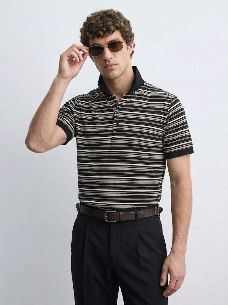 Tri Striped Polo