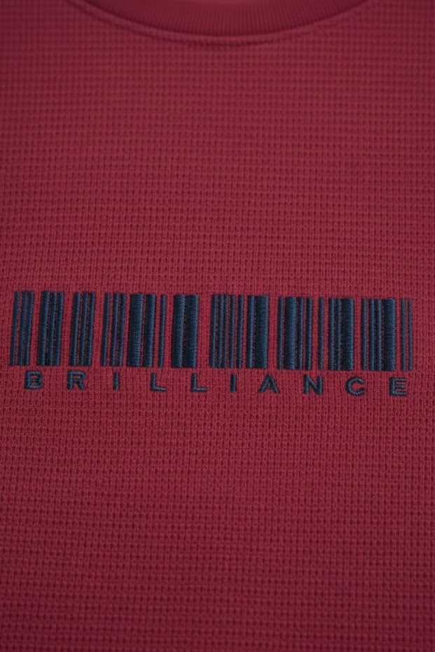 Ottoman Reglan Textured Sweatshirt – Barcode Embroidery with “Brilliance” | 250 GSM Unisex