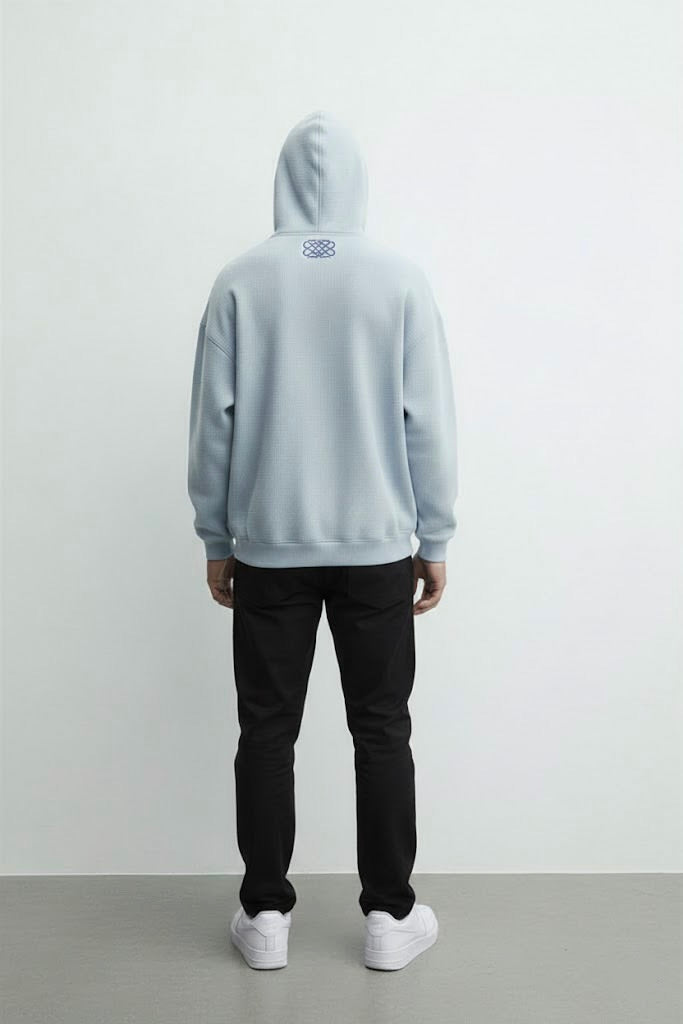 Blizzard Blue Embroidered Unisex Hoodie – Premium Streetwear Essential