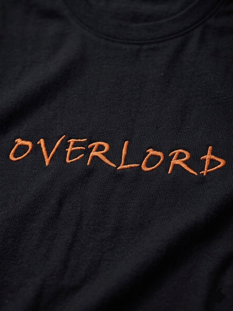 Overlord Embroidered T-Shirt | 100% Combed Cotton | 180 GSM Regular Fit