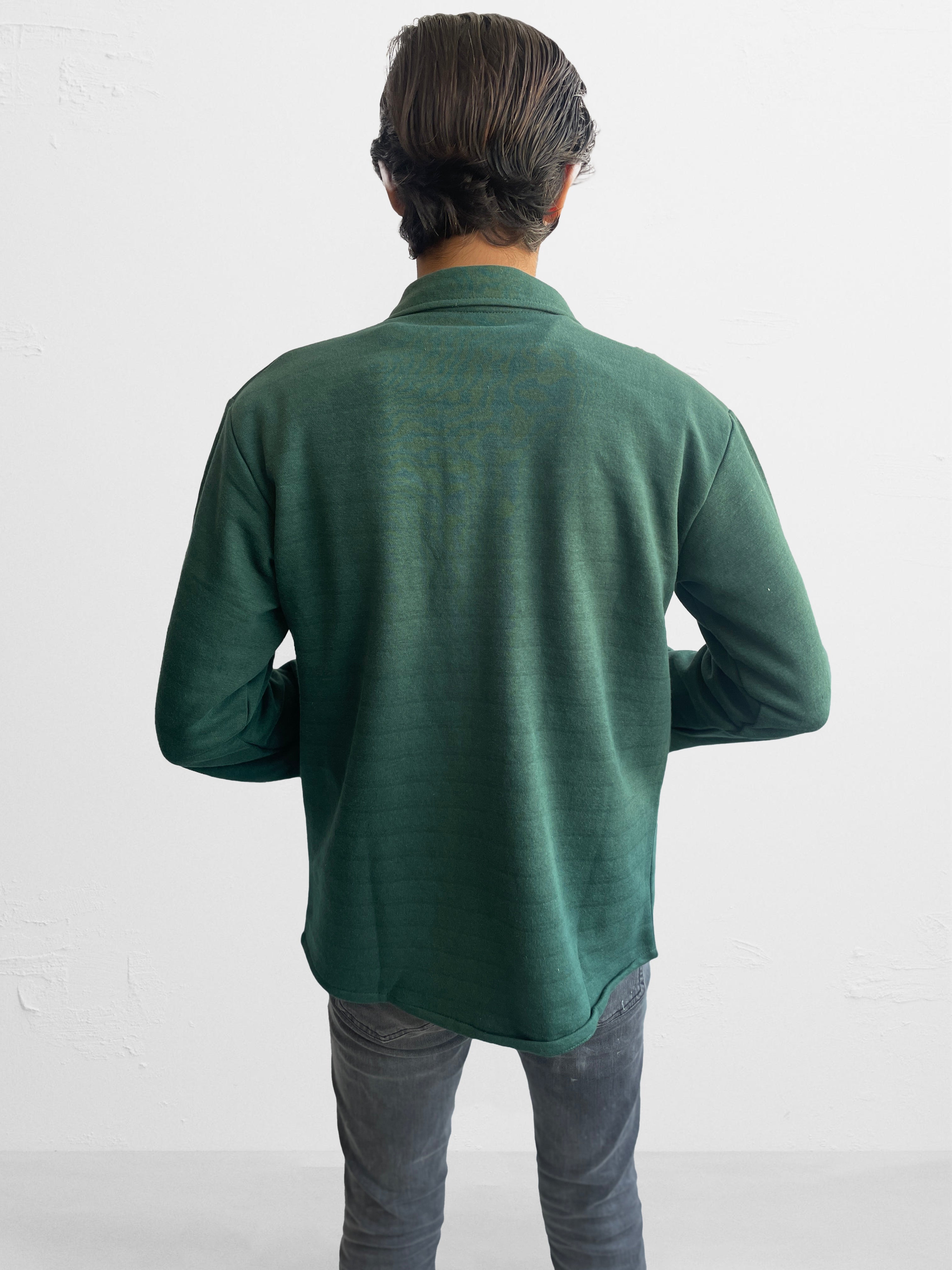 Mens Bottle Green Over-Shirt