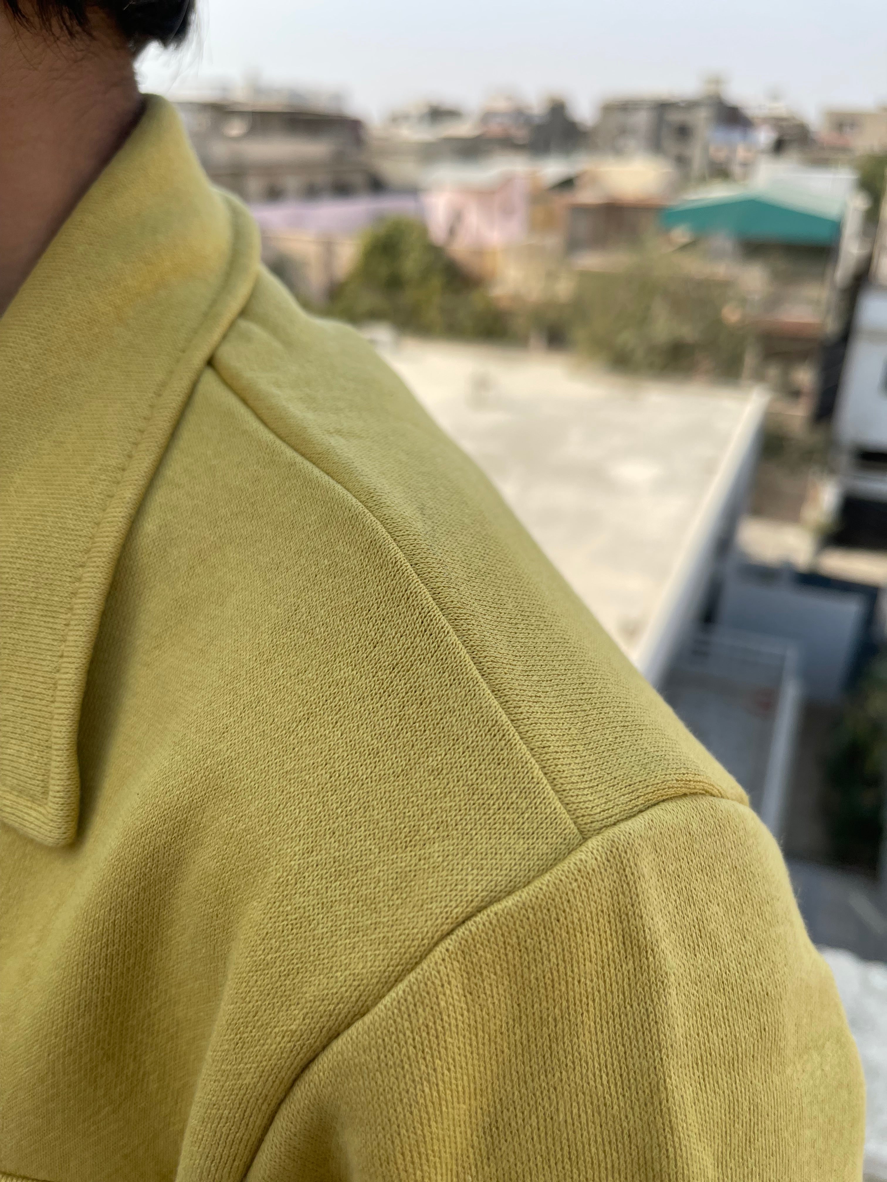 Men's Lime Yellow Over-Shirt