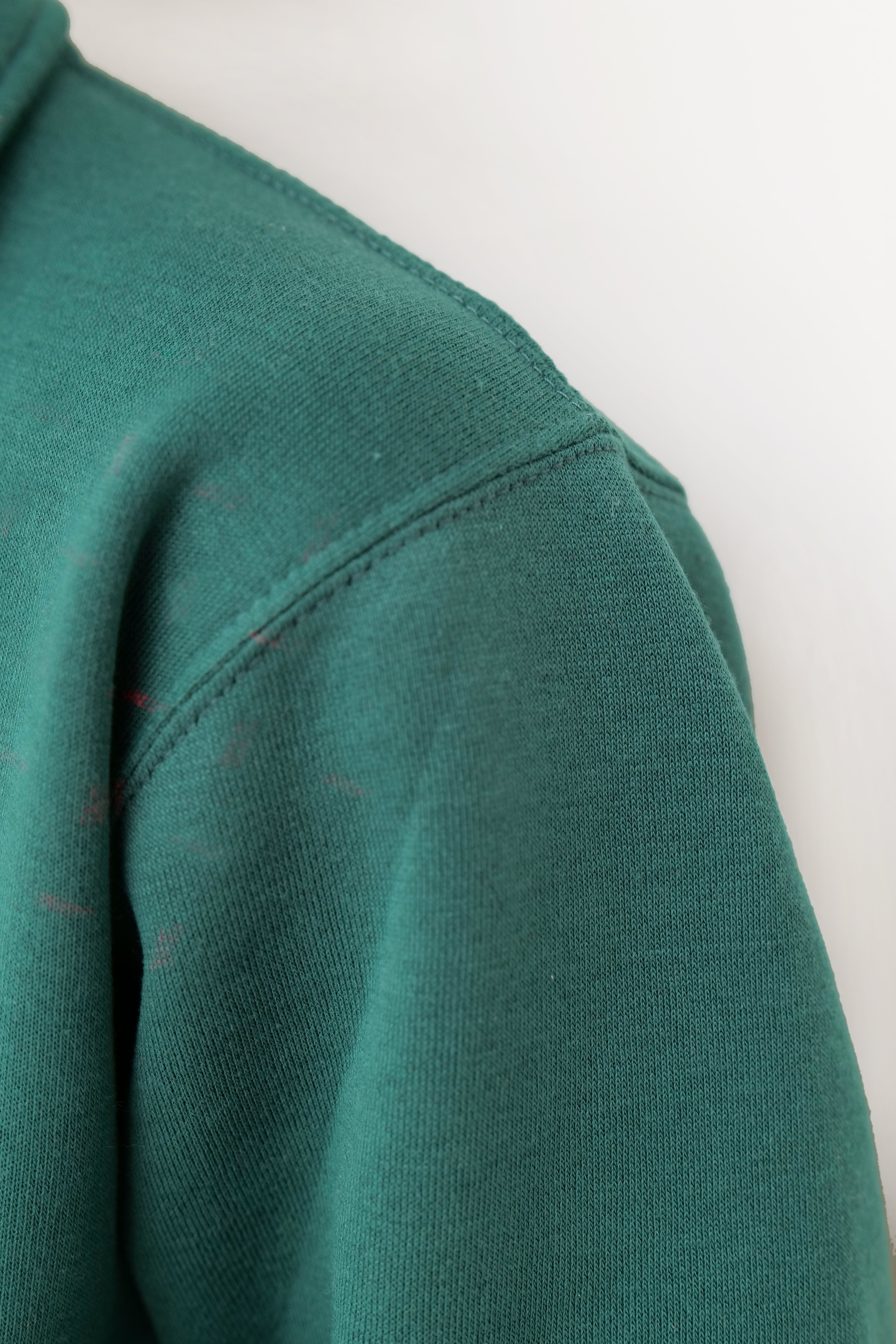 Emerald Green Zipper Mock-Neck