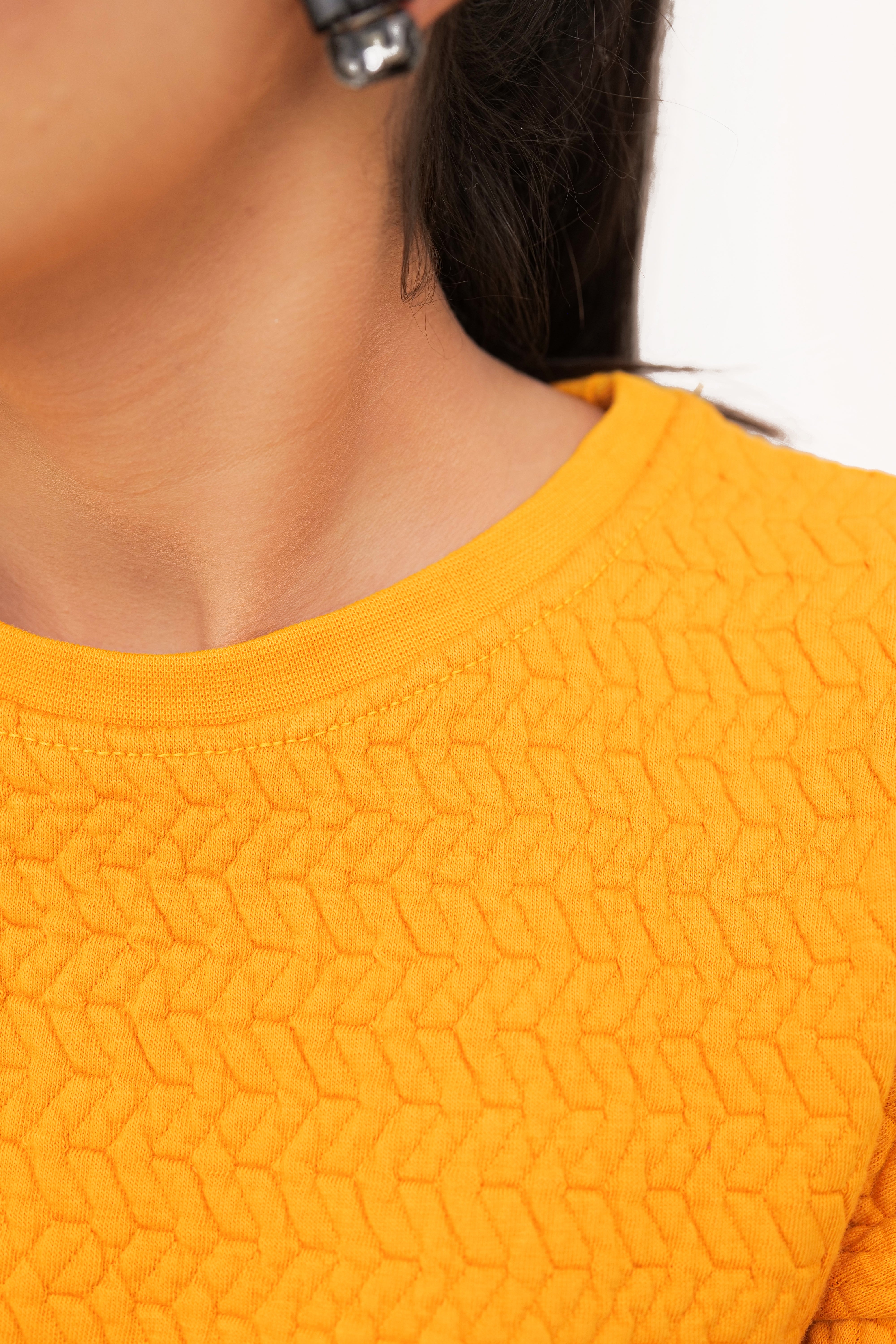 Mustard Jacquard Sweatshirt