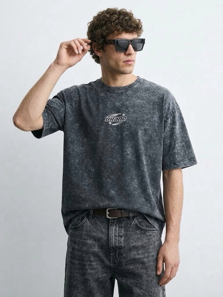 Acid Wash Oversized T-Shirt