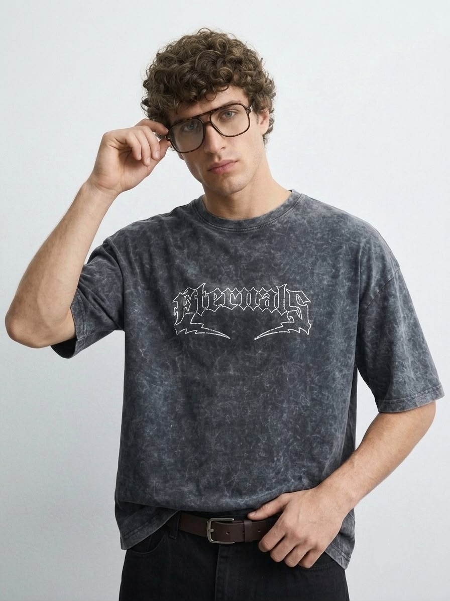 Acid Wash Oversized T-Shirt