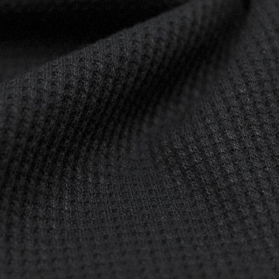 V-Neck Men's Waffle Black Polo