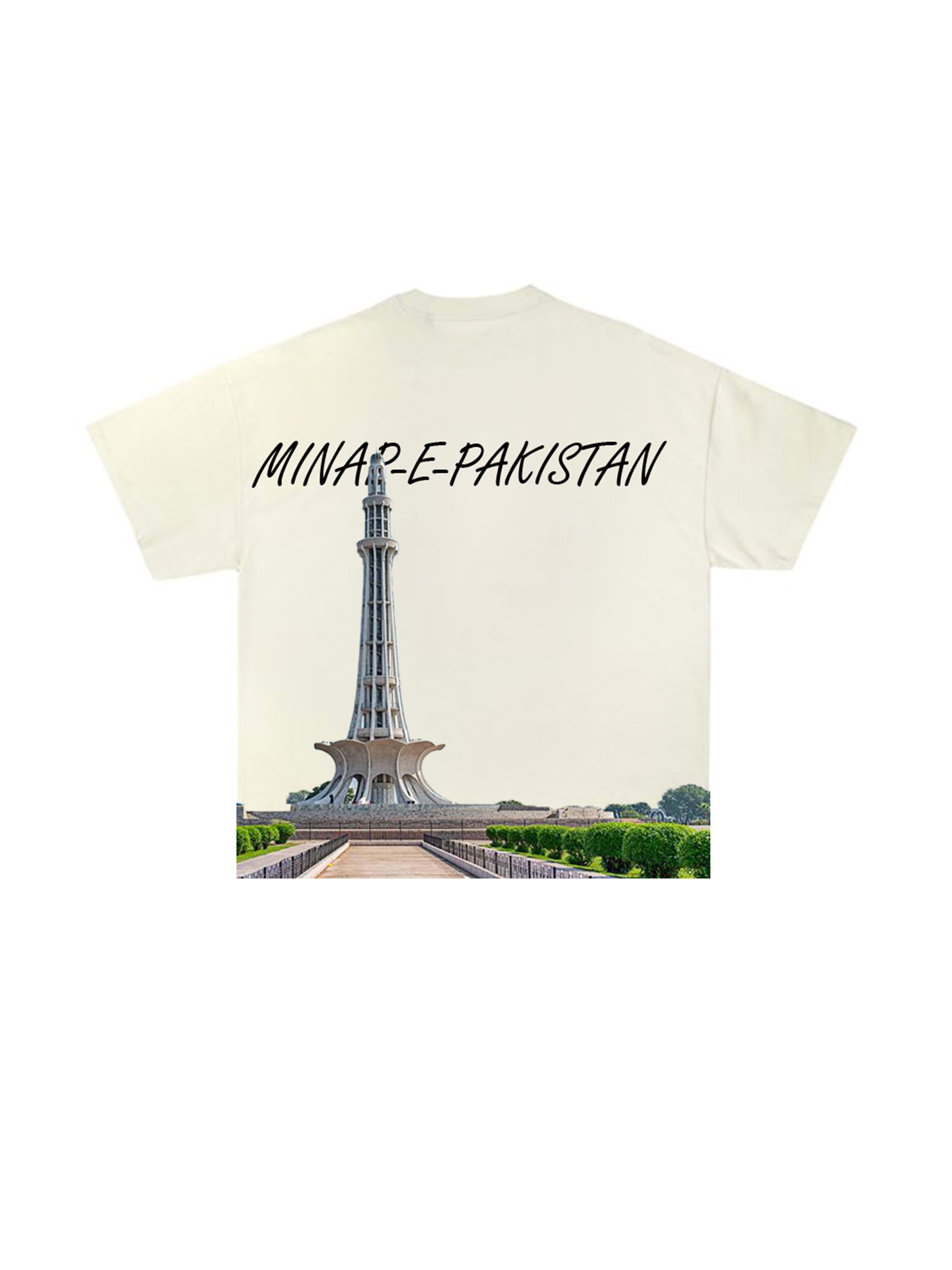 Oversized Minar-e-Pakistan T-Shirt Lahore City Graphic